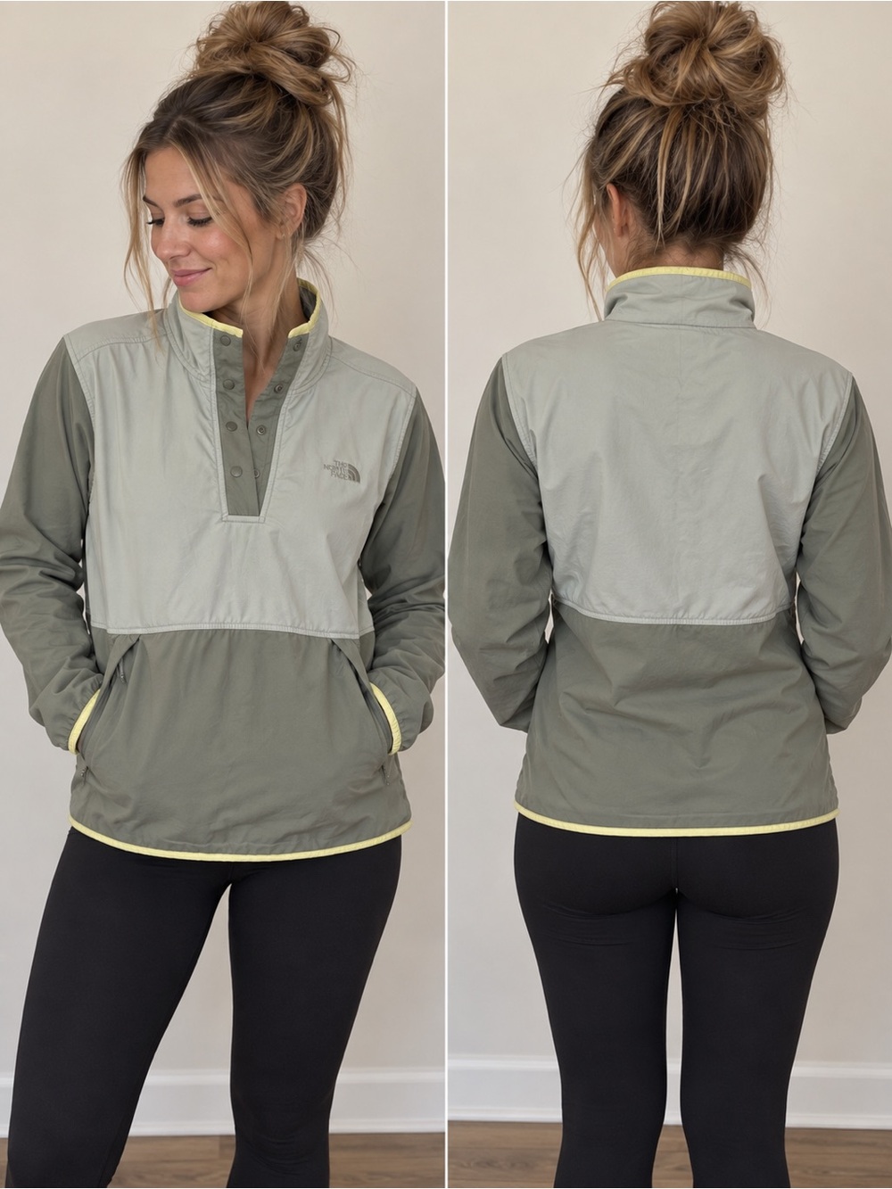The North Face Women's Two-Tone Olive Anorak Pullover Jacket women XL